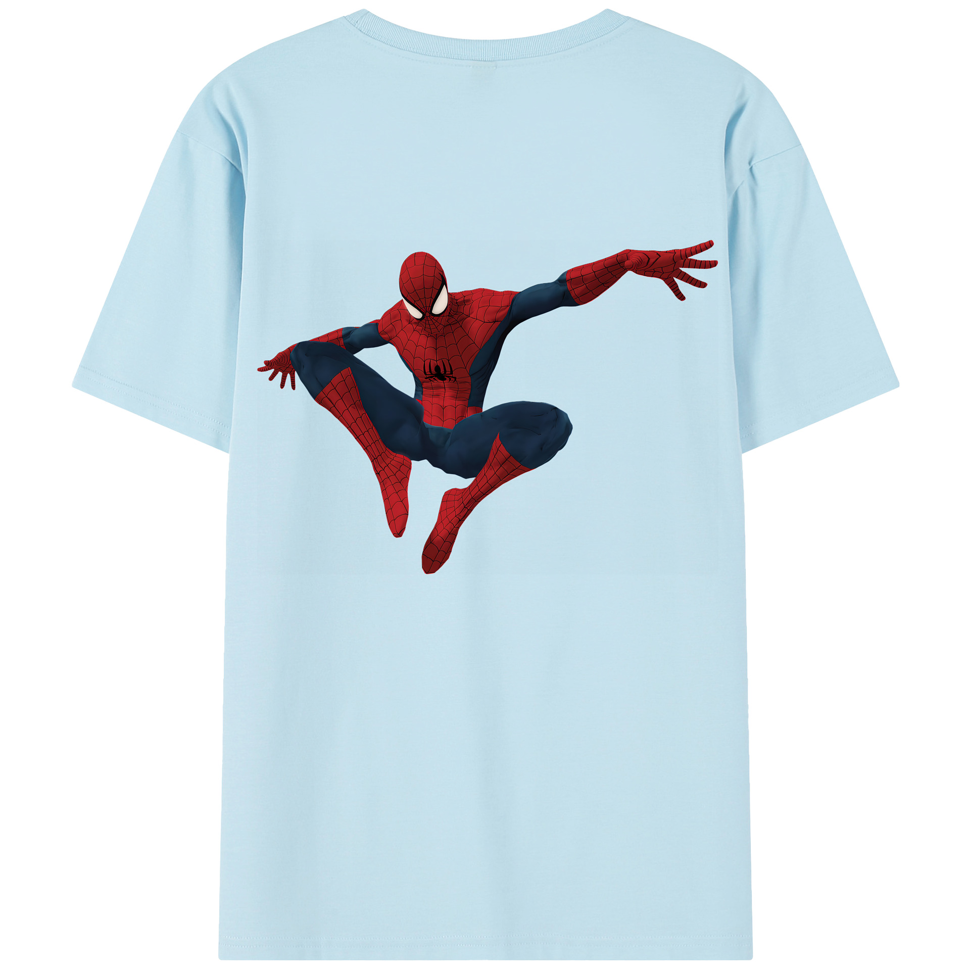 （画像用） Spider Man スパイダーマン 綿100％半袖Tシャツ（背面プリント）